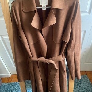 H&M Faux Suede, Belted Trench Coat